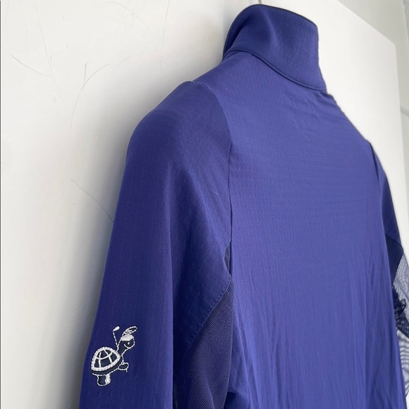 IBKÜL 1/4 Zip Pullover Athletic Quick Dry Top Mesh Sleeves UPF 50 in Blue XS - Picture 8 of 17